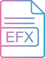 EFX File Format Line Gradient Icon Design vector