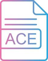 ACE File Format Line Gradient Icon Design vector