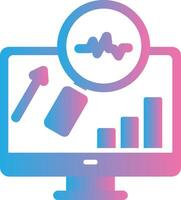 System Monitoring Glyph Gradient Icon Design vector