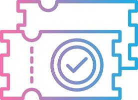 Tickets Line Gradient Icon Design vector