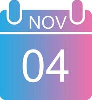 November Glyph Gradient Icon Design vector