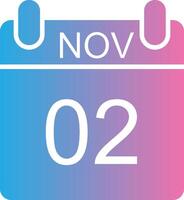 November Glyph Gradient Icon Design vector