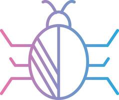 Bug Line Gradient Icon Design vector
