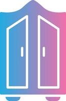 Wardrobe Glyph Gradient Icon Design vector