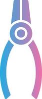 Pliers Glyph Gradient Icon Design vector