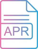 APR File Format Line Gradient Icon Design vector