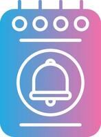 Notepad Glyph Gradient Icon Design vector