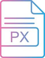 px archivo formato línea degradado icono diseño vector
