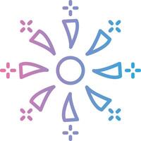 Firework Line Gradient Icon Design vector