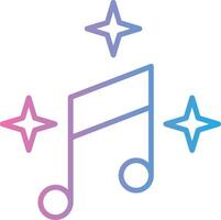 Music Line Gradient Icon Design vector