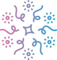 Firework Line Gradient Icon Design vector