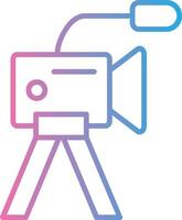 Camera Line Gradient Icon Design vector