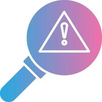 Danger Glyph Gradient Icon Design vector