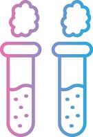 Test Tubes Line Gradient Icon Design vector