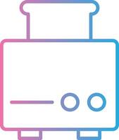 Toaster Line Gradient Icon Design vector