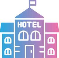 Hotel Glyph Gradient Icon Design vector