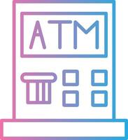 Atm Machine Line Gradient Icon Design vector