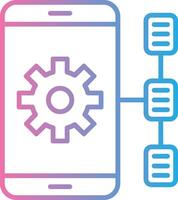 Task Line Gradient Icon Design vector