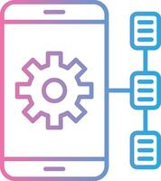 Task Line Gradient Icon Design vector