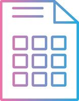 Grid Line Gradient Icon Design vector