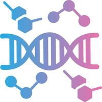 DNA Glyph Gradient Icon Design vector