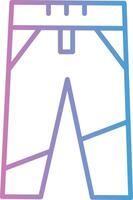 Pants Line Gradient Icon Design vector