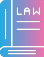 Law Book Glyph Gradient Icon Design vector