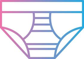 Underwear Line Gradient Icon Design vector