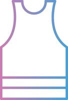 Undershirt Line Gradient Icon Design vector