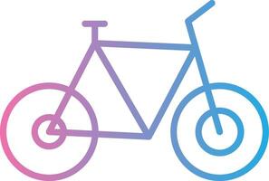 bicicleta línea degradado icono diseño vector