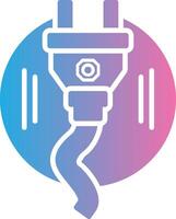Plug-In Glyph Gradient Icon Design vector