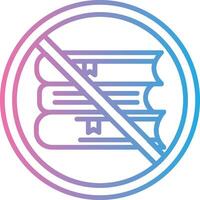 Prohibited Sign Line Gradient Icon Design vector