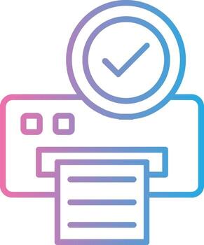 impresora línea degradado icono diseño vector