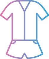 Jumpsuit Line Gradient Icon Design vector