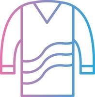 suéter línea degradado icono diseño vector