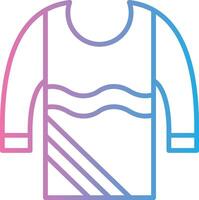 suéter línea degradado icono diseño vector