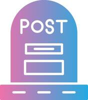 Post Glyph Gradient Icon Design vector