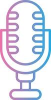 Microphone Line Gradient Icon Design vector