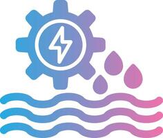 Hydro Power Glyph Gradient Icon Design vector