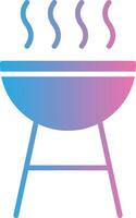 Barbecue Glyph Gradient Icon Design vector