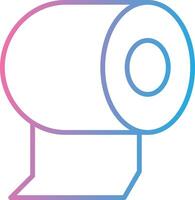 Toilet Paper Line Gradient Icon Design vector