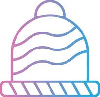 Wool Hat Line Gradient Icon Design vector