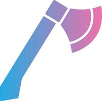 Axe Glyph Gradient Icon Design vector