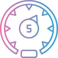 Gauge Line Gradient Icon Design vector
