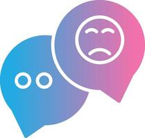Speech Bubble Glyph Gradient Icon Design vector