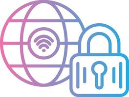 Internet Line Gradient Icon Design vector