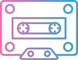 Cassette Line Gradient Icon Design vector