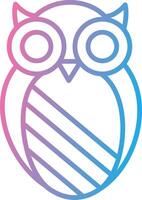 Owl Line Gradient Icon Design vector