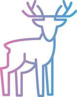 Deer Line Gradient Icon Design vector