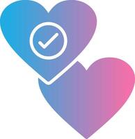 Heart Glyph Gradient Icon Design vector